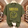 New Nirvana Rock Band Unisexs 100cotton Tshirt Hiphop Style Unisexs and Unisexs Oversized Y2K Tee Casual Loose Outdoor Street