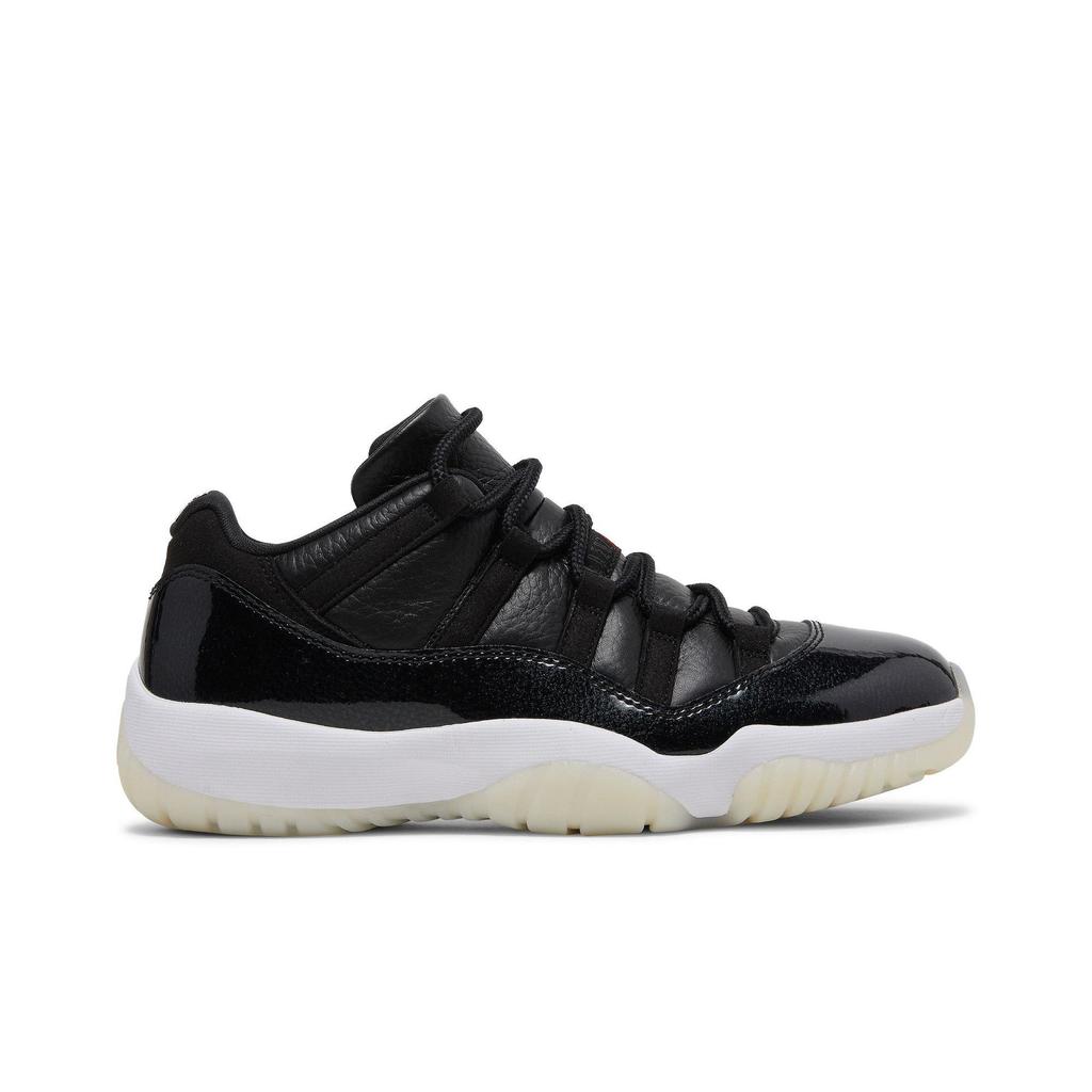 Air Jordan 11 Retro Low '72-10' (Unisex) Black / Gym Red / White / Sail Vintage Basketball Shoes AV2187 001