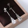 Серьги-подвески Huitan Crystal Pear Cubic Zirconia для женщин, роскошные цветные аксессуары для ушей, темпераментные свадебные трендовые украшения