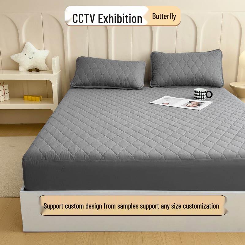 Водонепроницаемая Противоскользящая Стеганая Простыня на Резинке Защитник Матраса