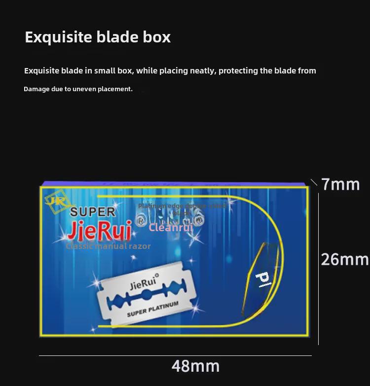 100-Pack Stainless Steel Double-Sided Razor Blades for Men's Manual Razor and Eyebrow Trimmer