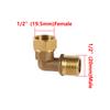 Шестигранный латунный соединитель с резьбой 1/2" (наружная/внутренняя) Тройник, угольник, прямой адаптер из нержавеющей стали 304 Муфта для садового поливочного крана