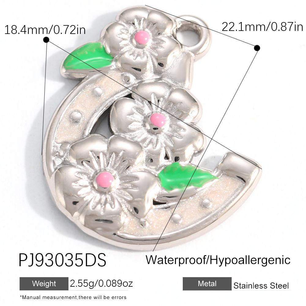 Heart Cat Dog Owl Oil Drop Ocean Style Pendants 18K Gold Plated Stainless Steel Charms Fashion Jewelry Gold Pendants