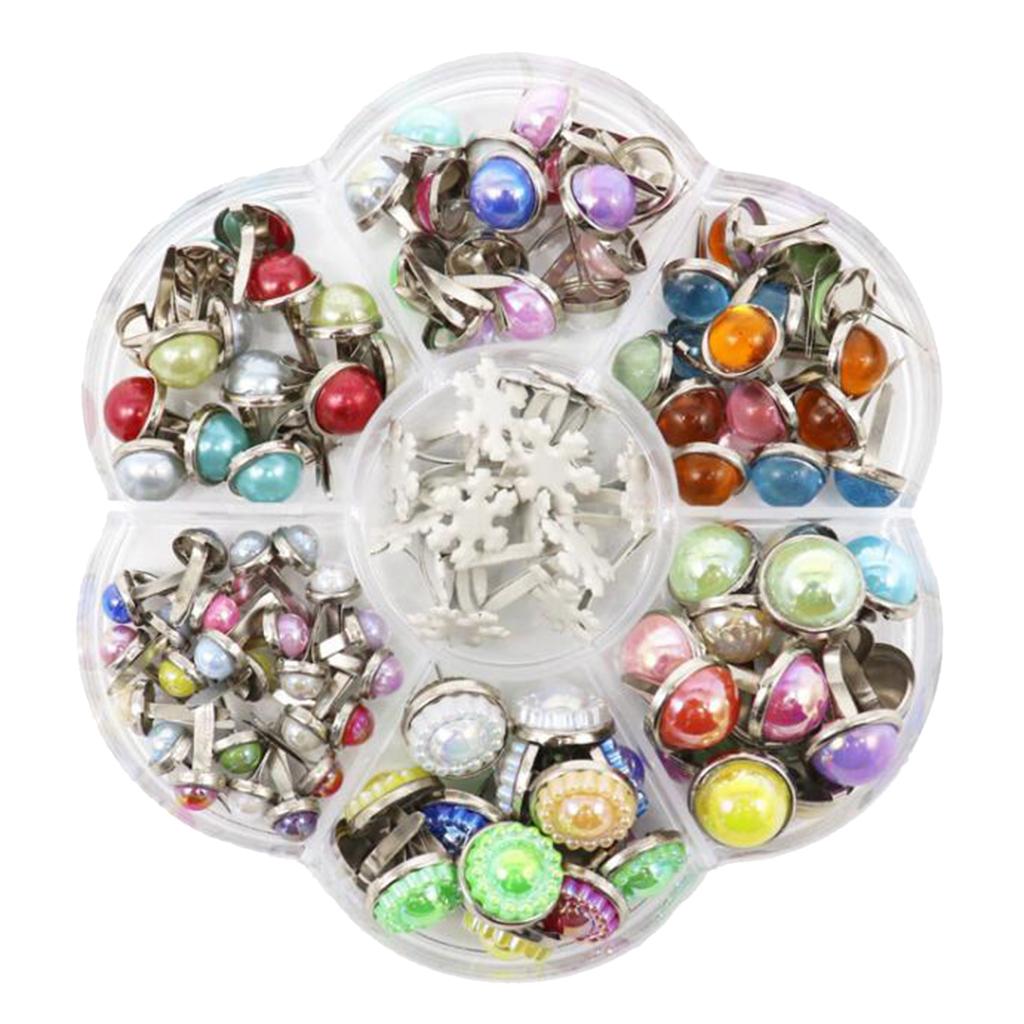 Мини-скрепки для бумаги ярких цветов 6-12 мм в форме сердечек и цветов, металлические железные брадсы, украшения для скрапбукинга, для изготовления открыток своими руками