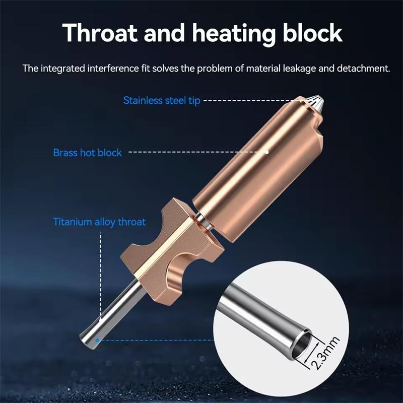 Для Flashforge AD5X Модернизация сопла Съемный 0.4 0.6 0.25 0.8мм для Hotend экструдера Flashforge AD5X Быстросъемный нагревательный блок
