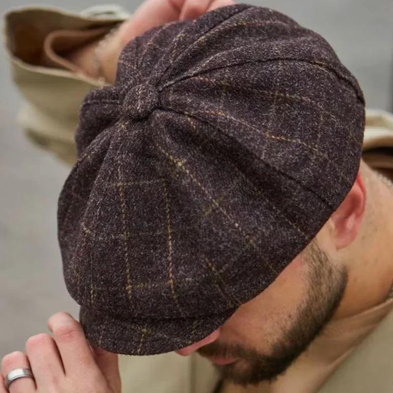 Классическая шляпа для мужчин Кепки Винтажная Ретро Твидовая Берет Peaky Blinders Кепка с козырьком Уличные шляпы для женщин мужчин