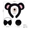 Adults Kids Plush Cartoon Animal Bear Headband Tail Tie Birthday Party Cosplay Costume Accessories Christmas Halloween Headwear