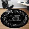 1PC Camera Galaxy Office Round Area Rug,  Mat Suitable ForOffice, Under Office Chairs Bedroom Living Room Home Decor, Room Deco