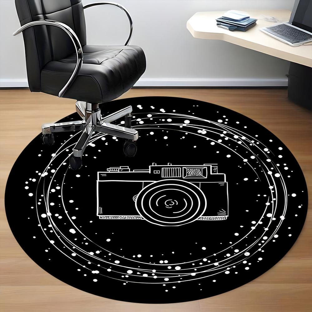 1PC Camera Galaxy Office Round Area Rug,  Mat Suitable ForOffice, Under Office Chairs Bedroom Living Room Home Decor, Room Deco