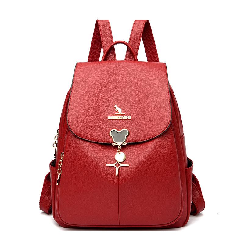 Женский новый модный и универсальный корейский стиль модный кожаный женский рюкзак большой вместимости дорожная школьная сумка маленькая сумка