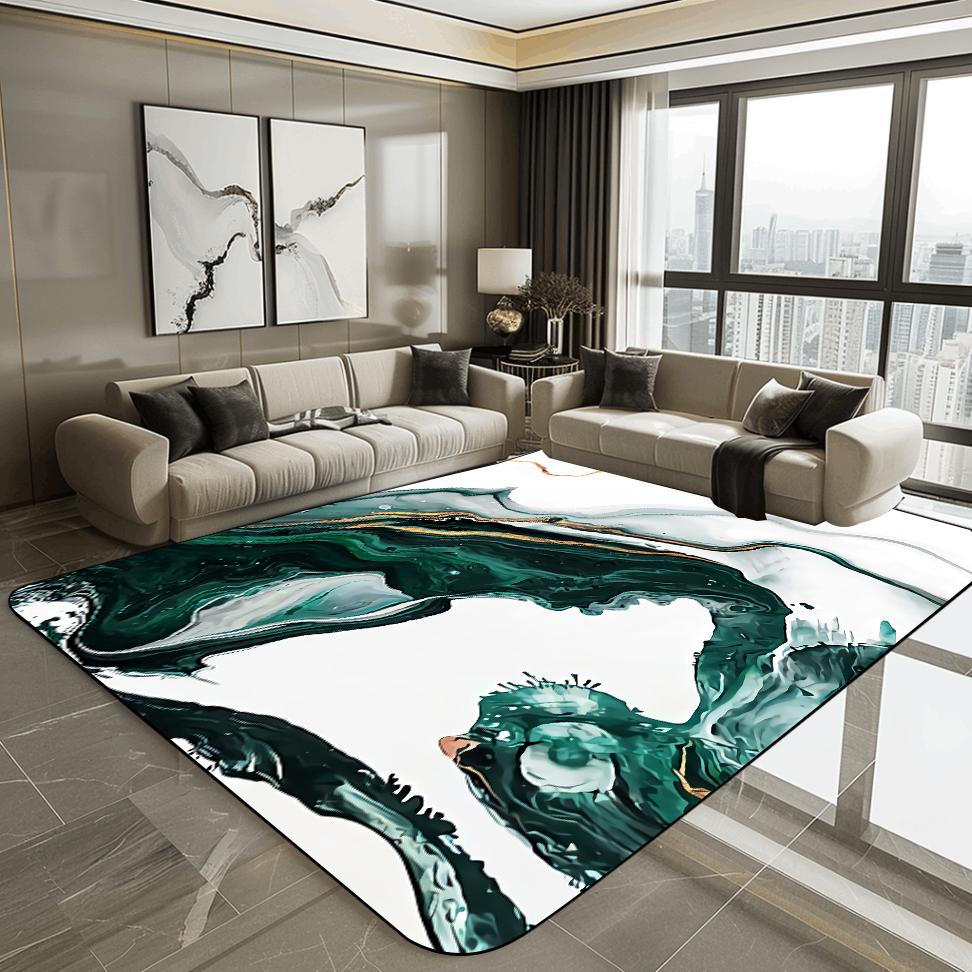 Современный 3D ковер для гостиной, роскошный золотой декоративный напольный коврик для гостиной, дивана, абстрактный ковер для спальни, гардеробной, мягкий ковер, противоскользящий