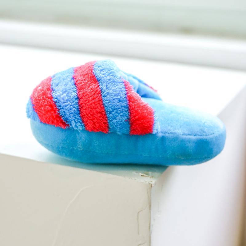 PETCIRCLE плюшевая игрушка для собак: Красочные тапочки с шестью полосками для Тедди и Бишона