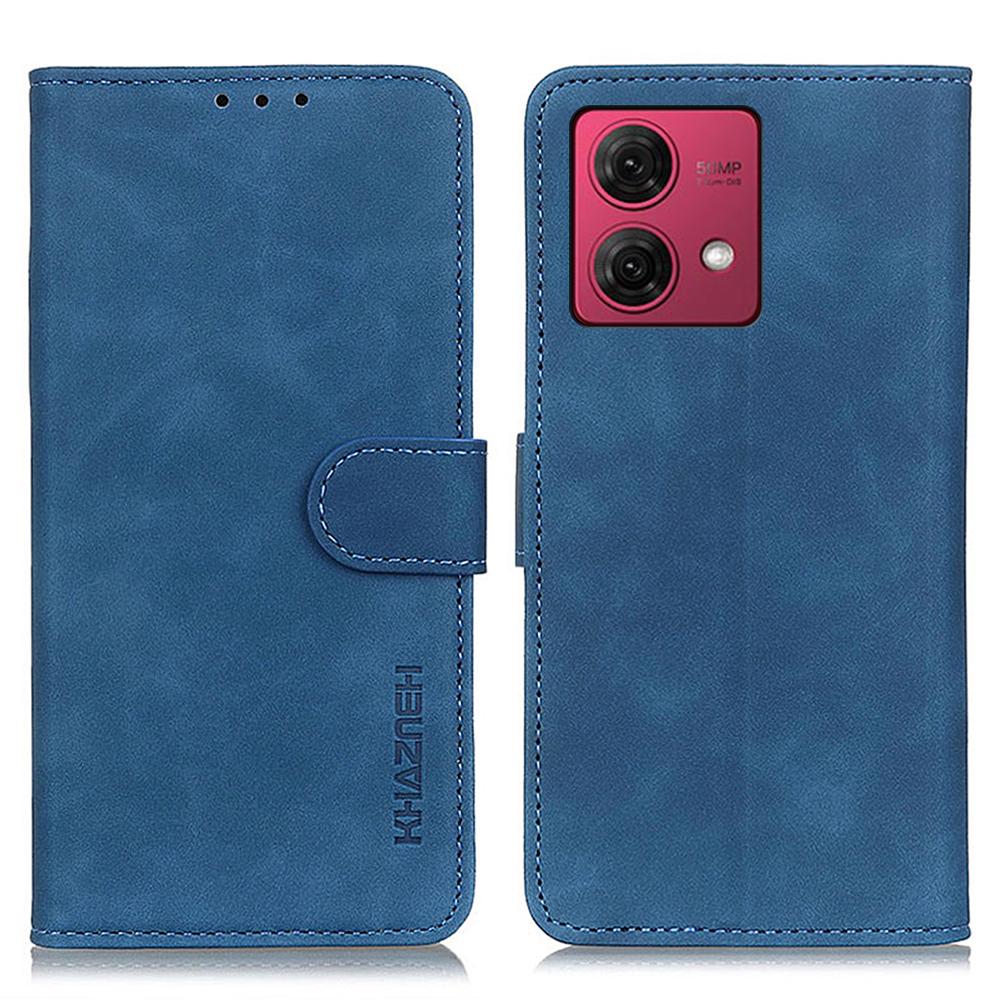 KHAZNEH For Motorola Moto G84 5G Case Retro Texture PU Leather Phone Stand Cover