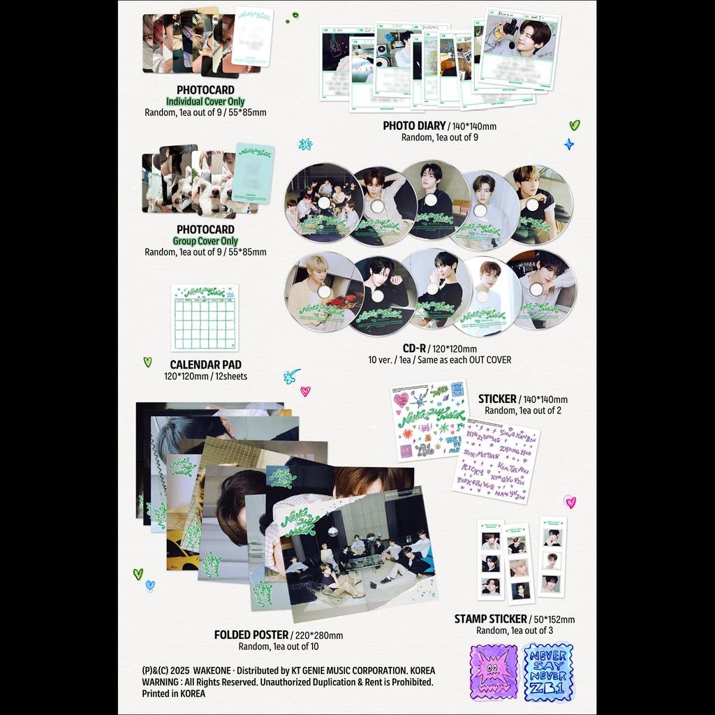 ZEROBASEONE [НИКОГДА НЕ ГОВОРИ НИКОГДА] Версия в дигипаке. Первый полный альбом