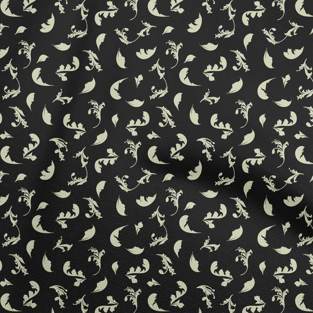 oneOone Cotton Flex Black Fabric Damask Sewing Fabric By The Yard Printed Diy Clothing Sewing Supplies 40 Inch
