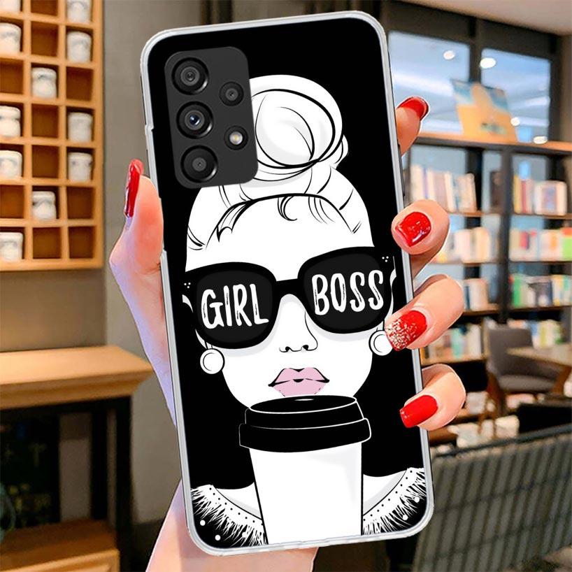 Кейс для телефона 'Girl Boss' для Samsung Galaxy A17 A37 A57 A16 A26 A36 A56 A15 A25 A35 A55 A14 A24 A34 A54 A13 A23 A33 A5