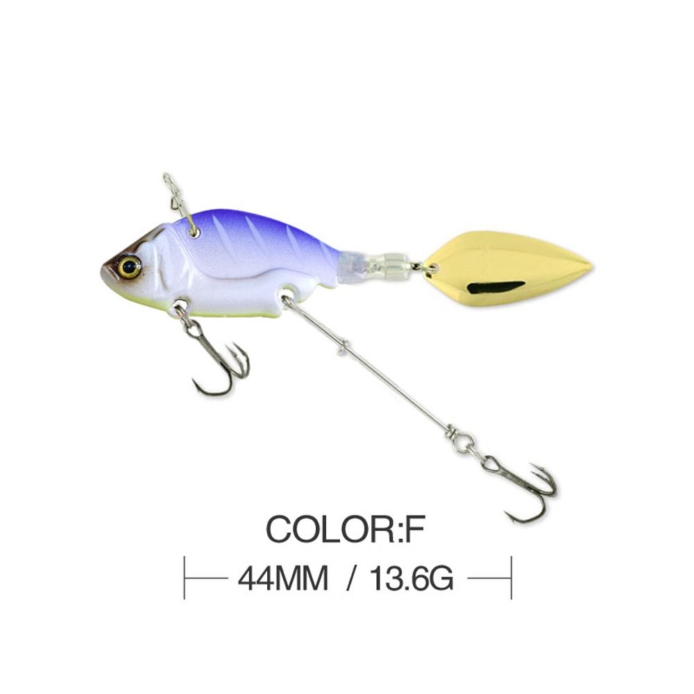 Rotating VIB Vibration Bait 44mm Sequins Pesca Lure Fishing Tackle Spinner Fishing Lures  Fishing