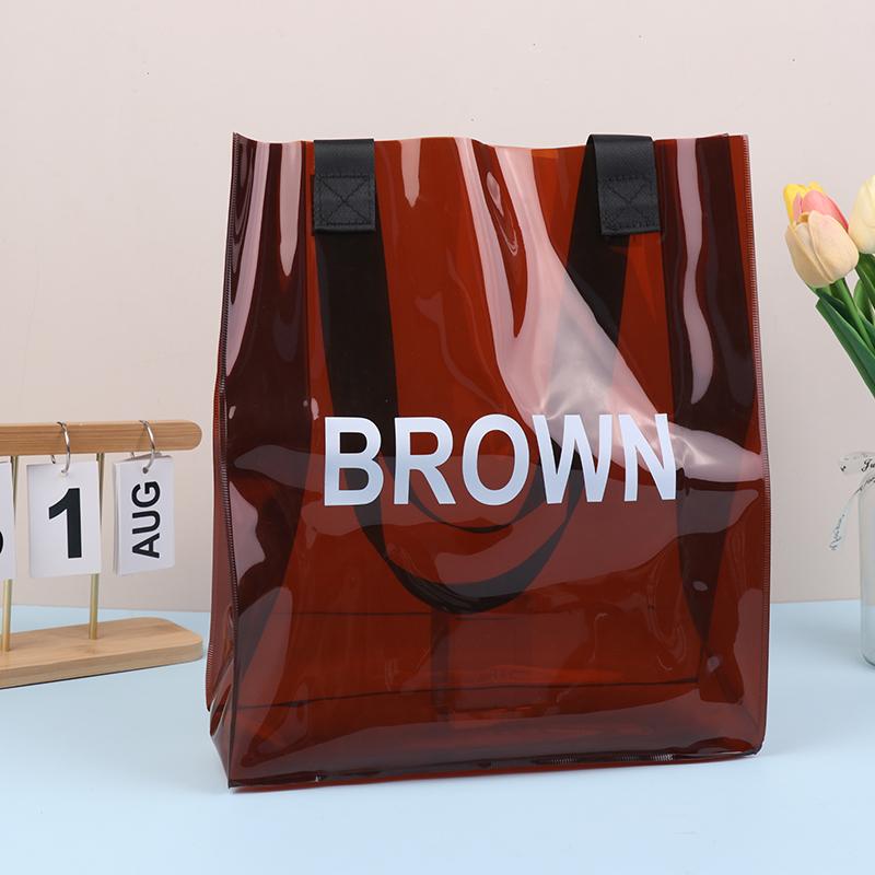 Прозрачная сумка-тоут Водонепроницаемая ПВХ сумка-желе через плечо Сумки для хранения большой вместимости Пляжная сумка для плавания