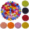 40 шт. 9*6 мм однотонные яркие цвета с большим отверстием свободные бусины однотонные бусины DIY Изготовление ювелирных изделий