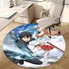 Sword Art Online, Асуна Коврик для стула Круглый ковер Офисный ковер, Машинная стирка, Нескользящий, Подходит для гостиных, спален