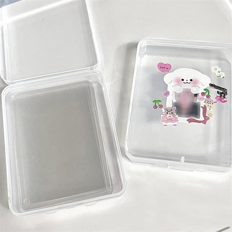 Transparent Plastic Storage Box Pocards Small Card Storage Box Organizer Box