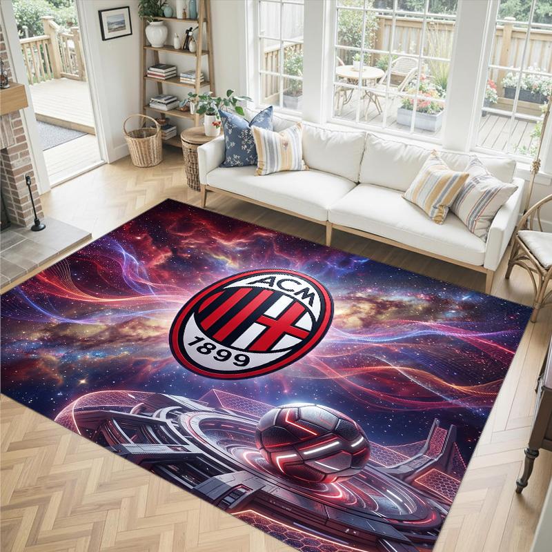 AC Milan Design Crystal Velvet Carpet Cozy Non?Slip Printed Rug For Bedroom Living Room Entrance
