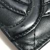 CHANEL A26725 Cambon Line CC CC Mark logo Pass Case Card Case Leather Black