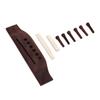 Acoustic Guitar Bridge Parts Replacement Accessories Rosewood Pins Bone Nut Saddle Set