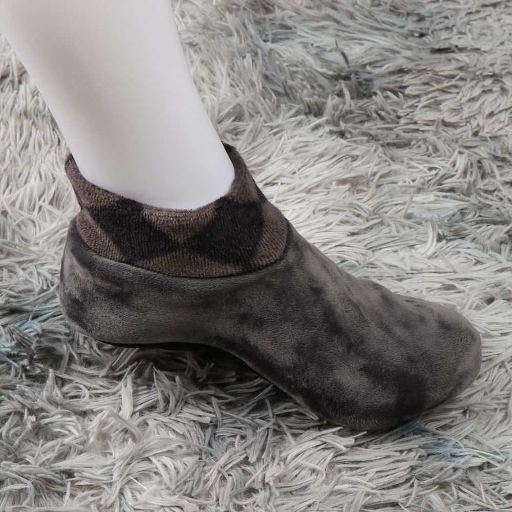 Термоноски мужские леопардовые зимние теплые утолщенные носки для сна противоскользящие носки для пола