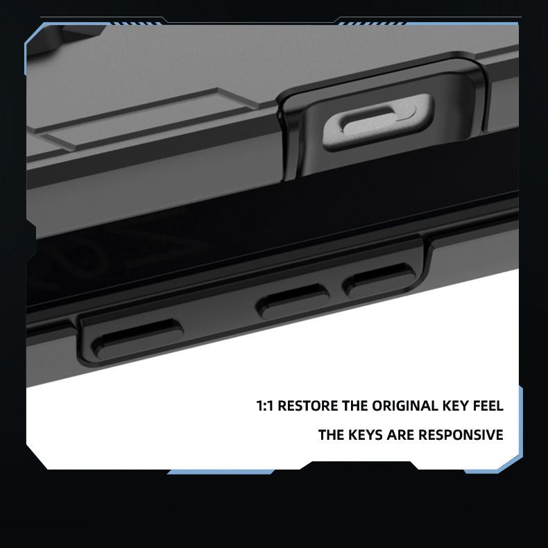KEYSION Противоударный чехол для OnePlus 13R 5G Мягкий силиконовый + PC Вертикальный металлический чехол-подставка для телефона Задняя крышка для OnePlus 1 + Ace 5 Pro 5G