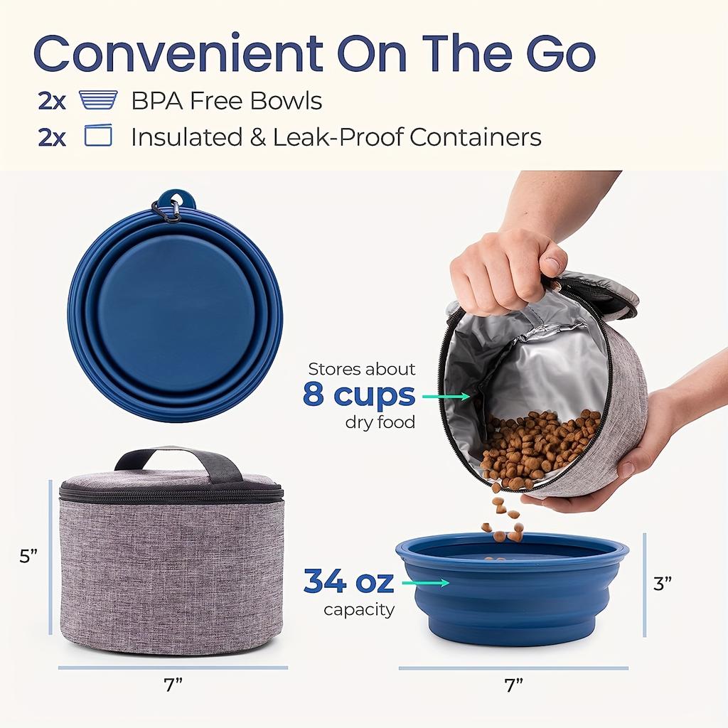 Удобный дорожный набор для собак для поездок на выходные и приключений на свежем воздухе