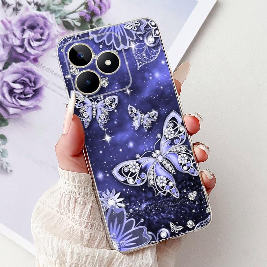 For Realme Note 50 Case RMX3834 Cute Cat Painted Cover Clear Silicone Soft TPU Phone Case For Realme Note 50 Note50 Fundas Coque