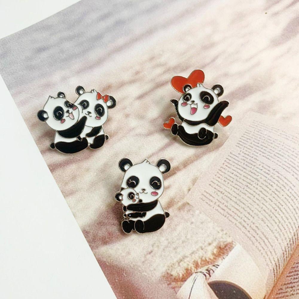 Брошь из цинкового сплава с капающей нефтью в виде гигантской панды в китайском стиле для милых женщин