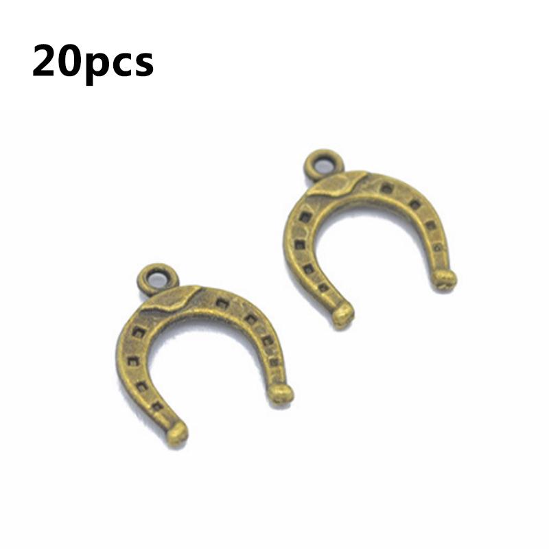 Мода 20 шт./лот ожерелье браслет новый DIY ретро ювелирные изделия аксессуары кулон сплав подкова для ювелирных изделий маркировка
