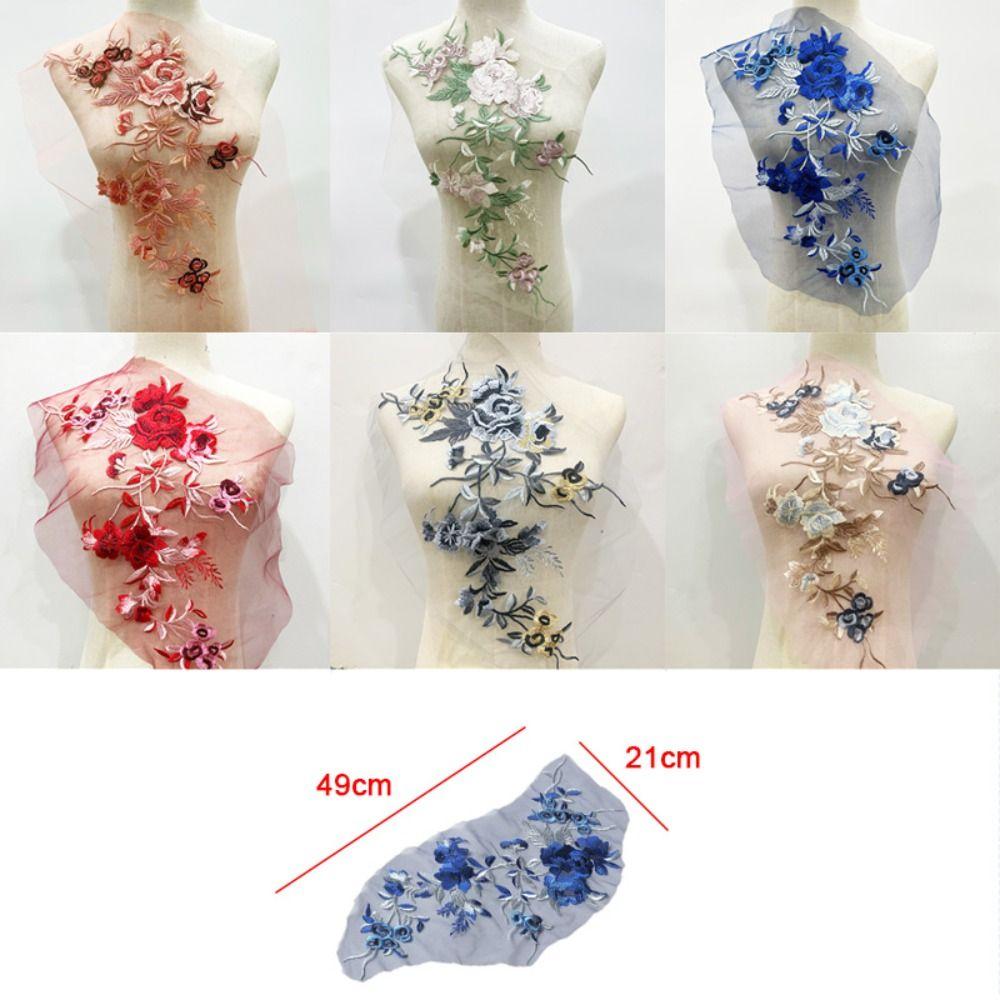 Изысканная одежда аппликация кружевная ткань нашивки на одежду цветы вышитые нашивки шитье