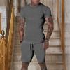 Fashionable Summer Outdoor Sports Set, Men's Short Sleeved T-shirt Shorts, Casual Fashion Two-piece Set, Breathable