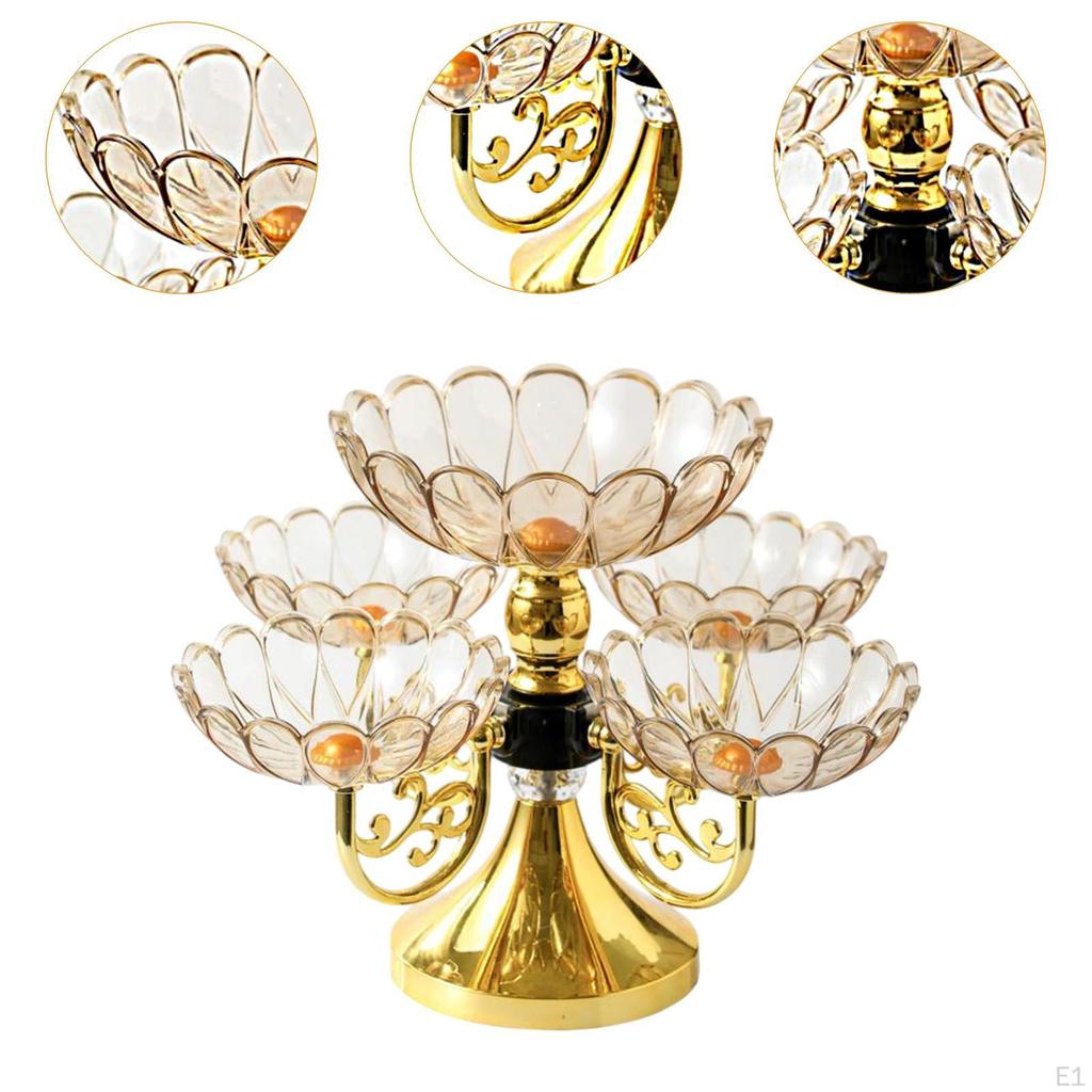 Snack Serving Tray,Rotating Dried Fruit Plate,Modern Divided Dishes,Appetizer Platter for