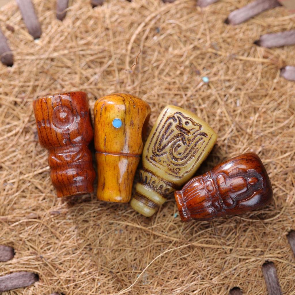 Тибетский ретро браслет из 108 бусин кости верблюда с изображением Будды