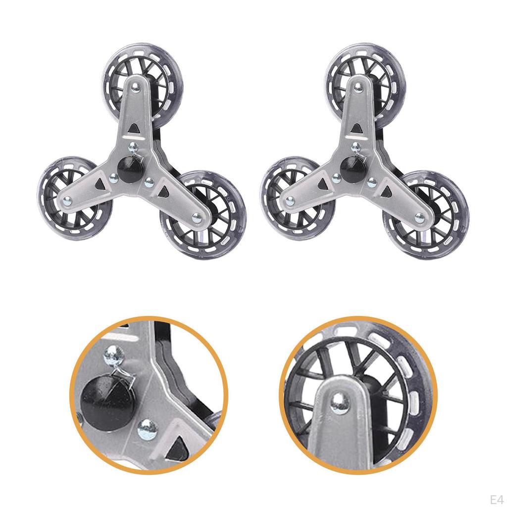 2x Колеса для подъема по лестнице Ролики для тележки для покупок Плавный ход Легкая транспортировка