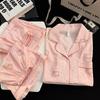 Polka dot KT cloud cotton pajamas women's three-piece summer short-sleeved shorts trousers cardigan student large-size loungewear