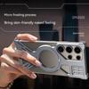 Titanium Alloy Frameless Phone Case For Samsang Galaxy S25 S24 S23 Ultra Aluminum Alloy Bumper Magnetic Rotation Holder Cover