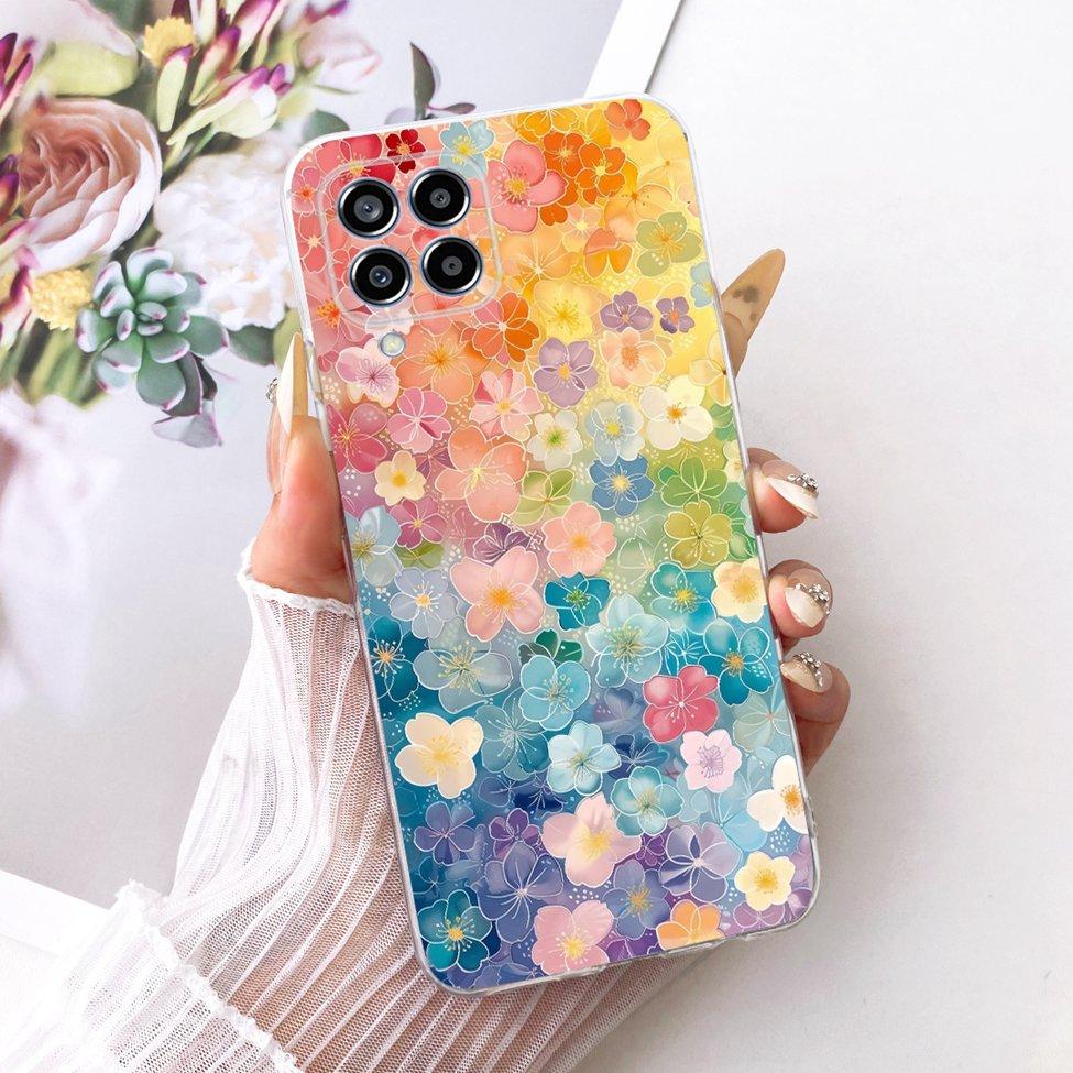 Transparent For Samsung M33 5G Case Cover Cute Cat Fashion Butterfly Funny Painted Casing For Samsung Galaxy M33 5G M336B M336K