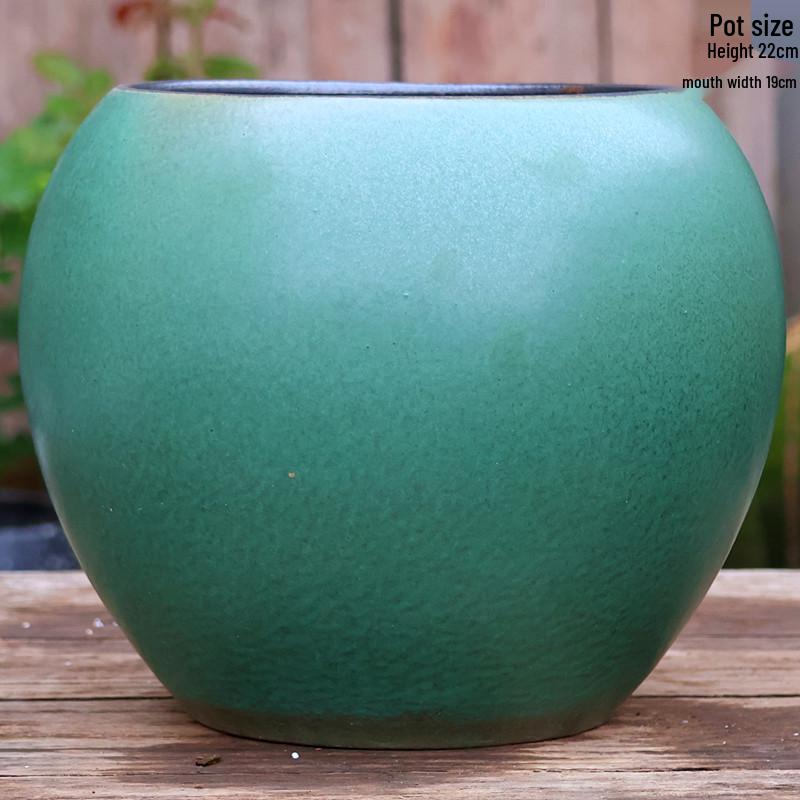 Handcrafted Retro Ceramic Pot for Large Succulents and Plants - Tall Cylinder Design for Bougainvillea, Roses, and Hydrangeas