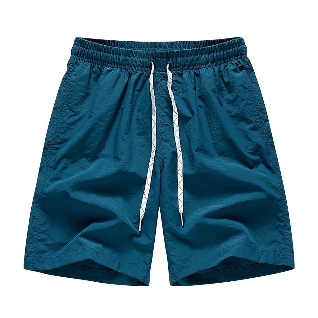 Men'S Summer Solid Color Loose Large Size Beach Pants Shorts Casual Quick Dry Men'S Outdoor Sports Shorts