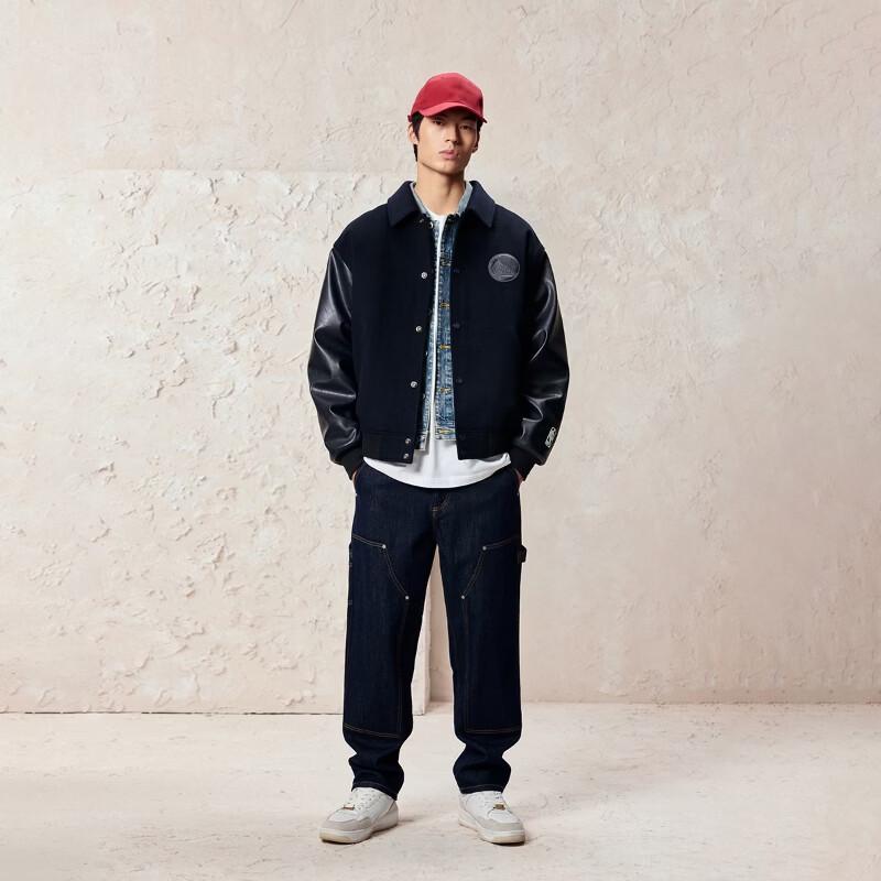 Мужское пальто Jack & Jones из смесовой шерсти с лацканами, коллаборация с НБА