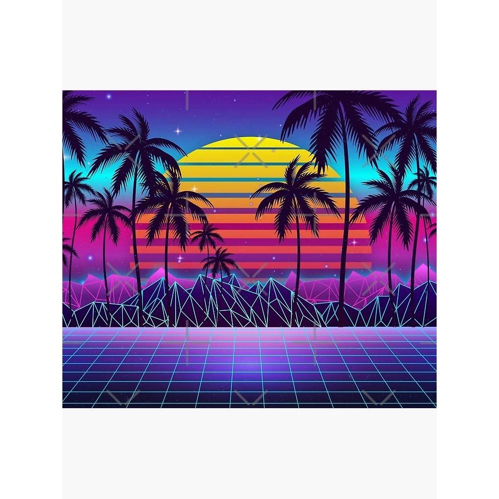 Гобелен Сияющего Заката Synthwave
