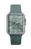 TPU Square Long Life [ARTSTATE AS3260] Men's Radio-Controlled Watch, Strap, Face, (GREEN)