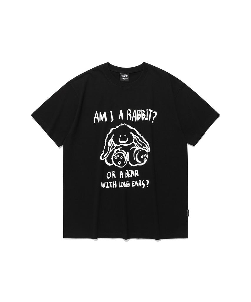 NICEGHOSTCLUB Футболка с кроликом или медведем_Черная(Ng2Emut507A)