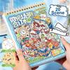 Cozy House Miniature Scene Collection Book 3D Hut Journal Stickers  Photo Prop