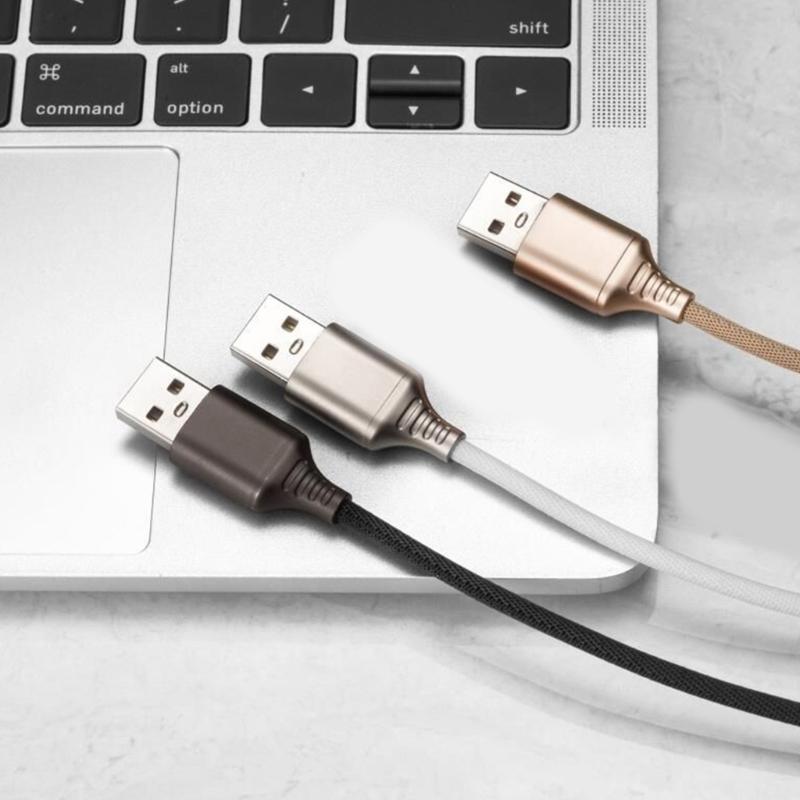 Металлический кабель USB — USB C Зарядный кабель со светодиодной подсветкой Кабель для быстрой зарядки с Power Delivery для телефона, планшета, ноутбука